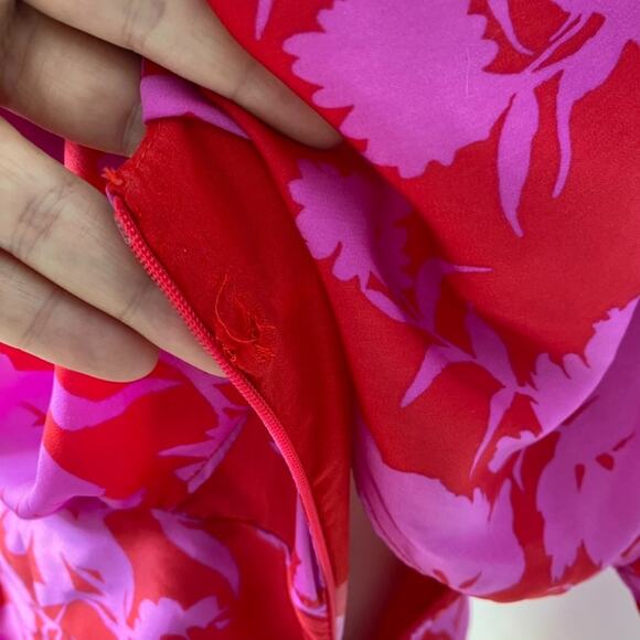 Do + Be Womens One Shoulder Midi Dress Size L Tulip Hem Feminine Vacation Resort - Picture 7 of 13